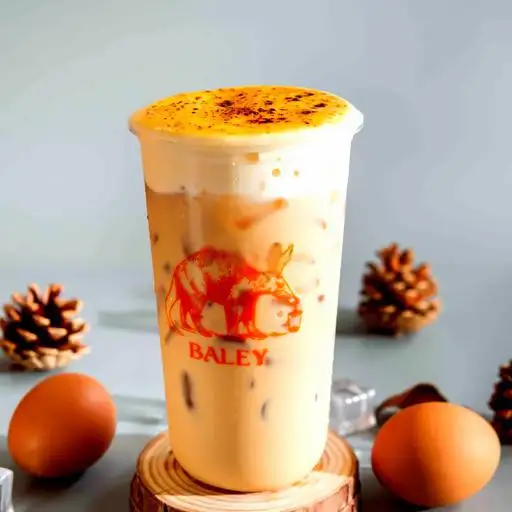 Trà oolong sữa kem trứng nướng - 36.000 ₫ tại Trà Sữa HongKong Baley - Lê Quang Định