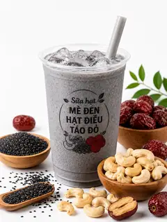 Hình ảnh Mè đen hạt điều táo đỏ