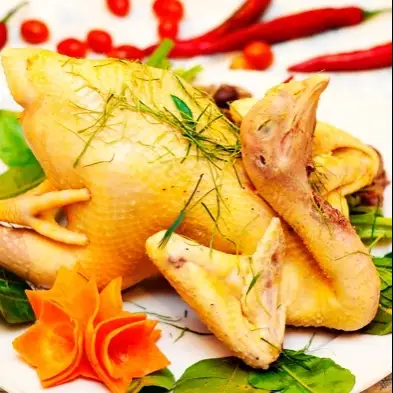 Gà Hấp Muối Lá Chanh Nguyên Con - Hấp Nóng - 239.000 ₫ tại An 2 - Gà Ủ Muối Hoa Tiêu - Phạm Thế Hiển