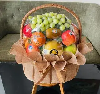 Hình ảnh Giỏ trái cây size trung tone nâu