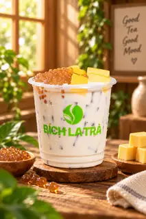 Hình ảnh Trà Sữa Olong - Trân Châu Hoàng Kim Mini & Pudding Trứng