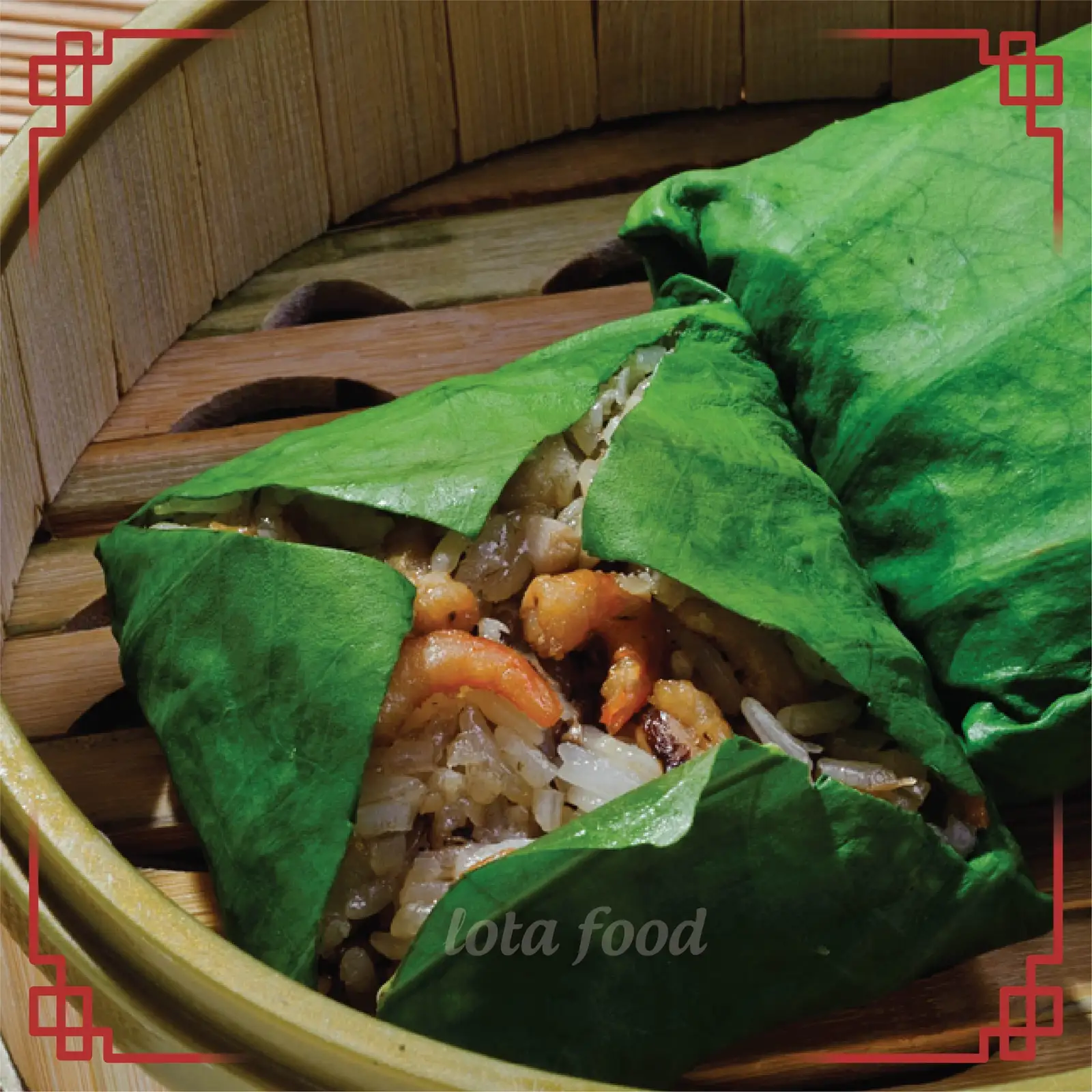 Xôi gói sen - 02 gói - Sticky rice on lotus leaf - 02 pcs - 46.000 ₫ tại Lota Food - Há Cảo & Xíu Mại - Bạch Đằng