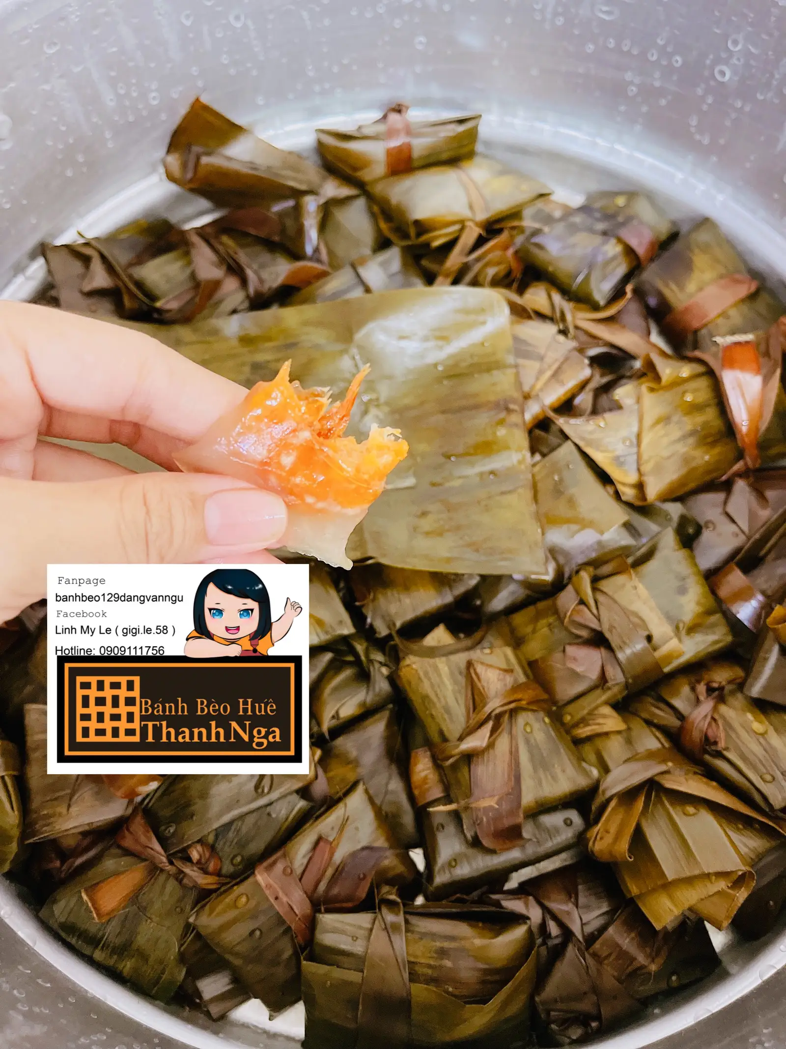 Bánh lọc - 7 cái ( còn lá ) - 55.000 ₫ tại Bánh Bèo Thanh Nga - Nơ Trang Long