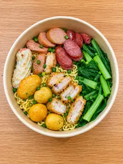 Hình ảnh mì trộn toping