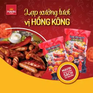Hình ảnh Lạp xưởng Hồng Kông túi 600g/10 cây (chiên trước khi sử dụng )