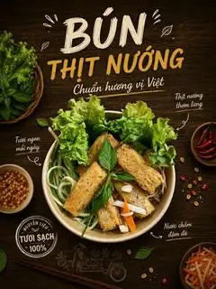 Bún chả giò - bì - 39.000 ₫ tại Bún Thịt Nướng - Văn Cao