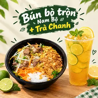 Hình ảnh Bún Bò Trộn Nam Bộ + Trà Chanh 