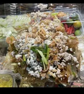 Hình ảnh Bánh tráng mỡ hành thịt bằm