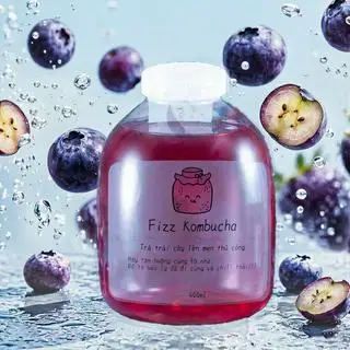 Hình ảnh Trà kombucha việt quất ít đường - không ga tặng kèm cốc đá