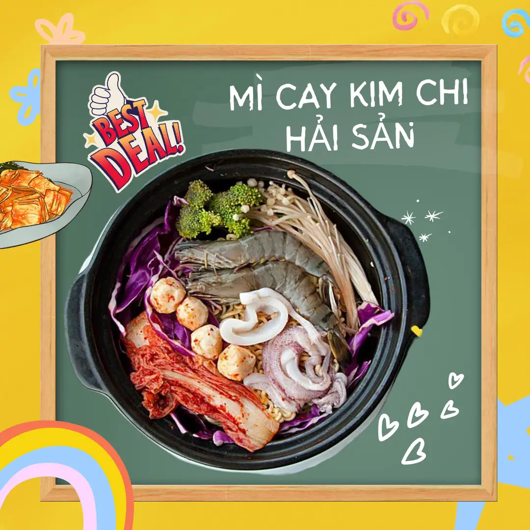 Mì Cay Hải Sản - 매운라면 해물 - 76.968 ₫ tại Ăn Vặt Bé Cá - Trà Sữa & Mỳ Cay - Phan Văn Trị
