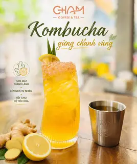 Hình ảnh Kombucha gừng chanh vàng
