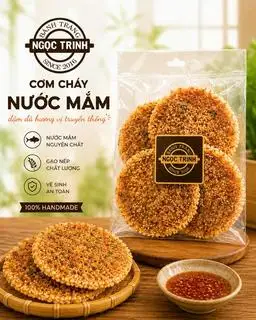 Cơm cháy nước mắm 3 túi - 42.000 ₫ tại Bánh Tráng Ngọc Trinh - Hậu Giang