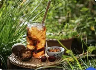 Hình ảnh trà bí đao hạt chia trân châu trắng