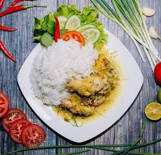 Hình ảnh cơm gà rang gừng 
