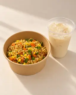 Hình ảnh Combo mỳ trộn rau củ - sữa đậu