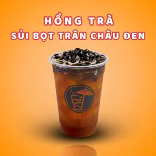 Giảm 50% - Hồng Trà Sủi bọt trân châu đen - 39.000 ₫ tại Chóp Chép - Bánh Tráng Trộn Tóp Mỡ Lòng Đào - Lê Lai