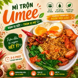 Combo 10 mì trộn tự chọn (thập cẩm trứng/Xíu mại trứng/Gà viên trứng) - 420.000 ₫ tại Umee - Mì Trộn Thập Cẩm, Bánh Mì Xíu Mại Và Thịt Nướng - Trương Quyền