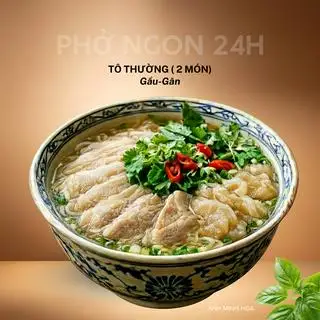 PHỞ GẦU GÂN - 60.000 ₫ tại Phở Ngon 24H - Phở Tái Viên, Phở Tái Gân Viên & Phở Bắp Bò - Hoàng Hoa Thám