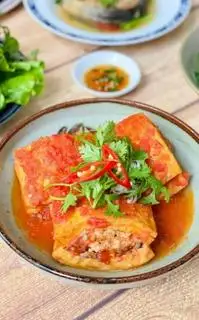 Hình ảnh Đậu Hủ Nhồi Thịt Sốt Cà