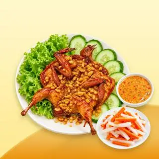 Hình ảnh Cút chiên sốt mắm tỏi