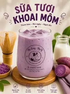Hình ảnh sữa tươi khoai môn 