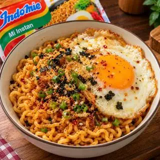 Hình ảnh Mì trộn Trứng ốp La
