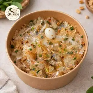 Hình ảnh Bánh tráng trộn mỡ hành | Scallion oil rice paper salad