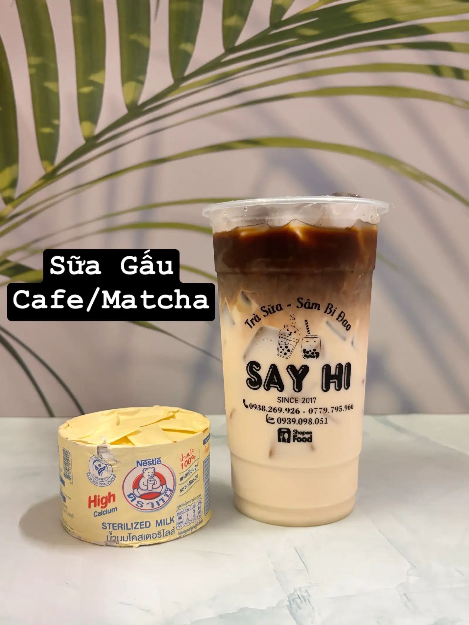 Sữa gấu matcha-700ml - 29.000 ₫ tại Trà sữa & Sâm bí đao Say Hi - Đoàn Văn Bơ