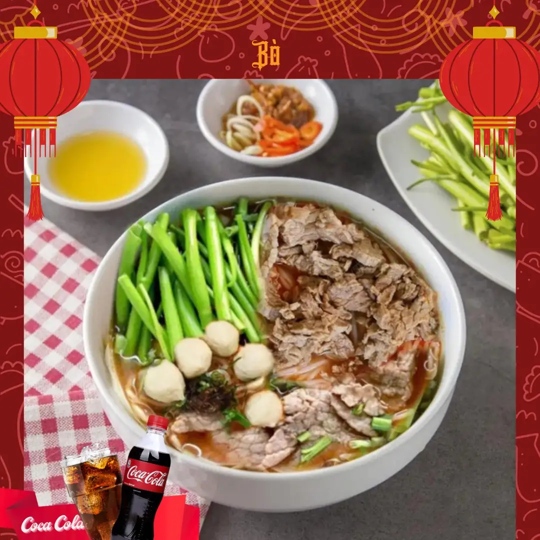 Bún Thái cay bò + Coca-Cola - 70.000 ₫ tại Bún Thái Cay Tiên Tiên