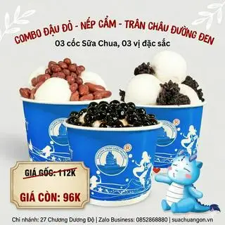 Hình ảnh Combo Sữa chua đậu đỏ - Sữa chua trân châu đường đen - Sữa chua Nếp Cẩm