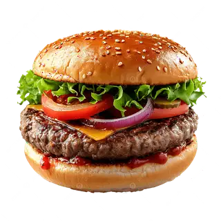 Hình ảnh hamburger bò 牛堡