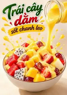 Hình ảnh Trái cây dằm sốt chanh dây