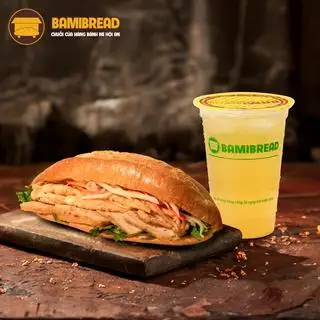 Hình ảnh Combo Bánh mì Trứng Chả + Trà quất Bami
