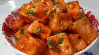 Hình ảnh đậu rán sốt cay 