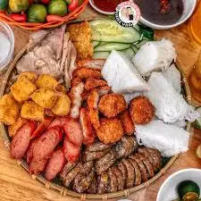Hình ảnh Mẹt bún đậu nem chua rán+tôm ram đât+ chả cốm