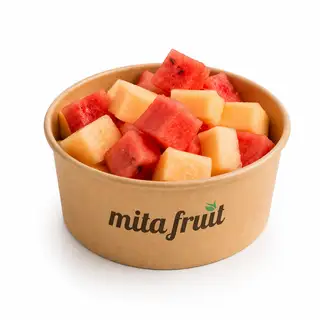 Hình ảnh Tô trái cây tươi dưa lưới - dưa hấu - 400gr