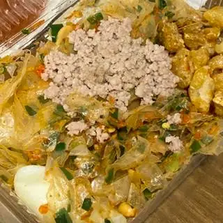 Hình ảnh BÁNH TRÁNG THỊT BẰM mỡ hành + TÓP MỠ 