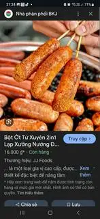 Xúc xích lắc bột ớt ( 2 cây) - 35.000 ₫ tại Cô Hai Chân Gà - Trương Đăng Quế