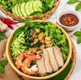 Hình ảnh Bún nước tương tôm - thịt luộc