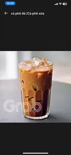 Hình ảnh 1 ly cà fe đá hoặc cà phê sửa
