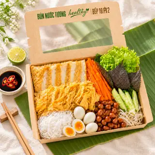 Hình ảnh Bún Nước Tương Chay Có Trứng