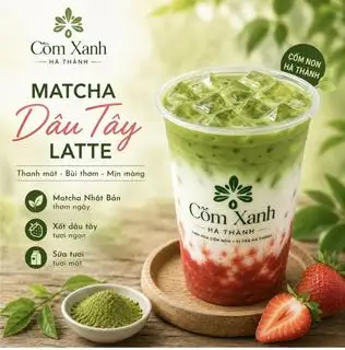 Hình ảnh Matcha Dâu Tây Latte