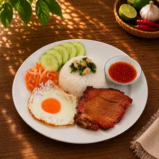 Cơm sườn trứng  - 85.000 ₫ tại Cơm Tấm 701 - Sườn Bì Chả Đậm Vị - Nguyễn Văn Tráng