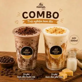 Hình ảnh Combo Trải Nghiệm Kem Dẻo - 02 Ly Cà Phê Kem Dẻo Buôn Mê Và Kem Dẻo Phô Mai