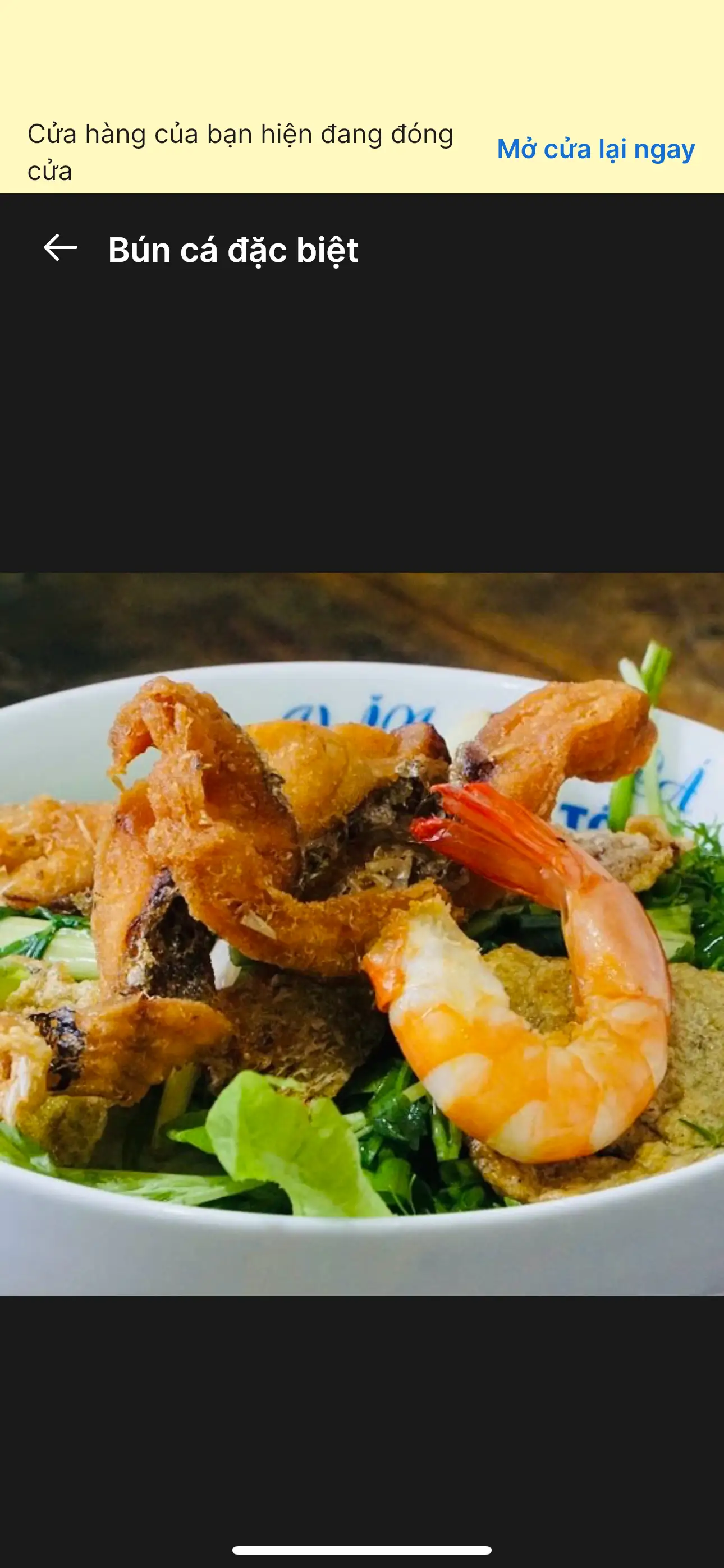 Bún cá đặc biệt - 85.000 ₫ tại Bún Cá Chấm Hà Nội - Nguyễn Văn Khối
