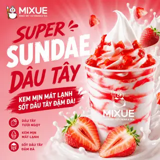 Hình ảnh Super Sundae Dâu Tây