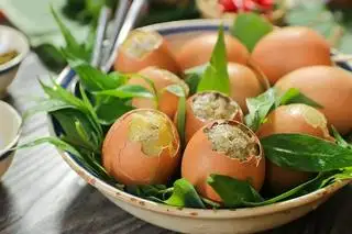 Hột gà nướng ( gồm 2 trứng nhà làm ) - 25.000 ₫ tại Bánh Tráng Nhà Bo - Bánh Tráng Nướng & Bánh Tráng Trộn - Cách Mạng Tháng 8