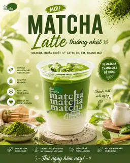 Hình ảnh Matcha latte thường nhật