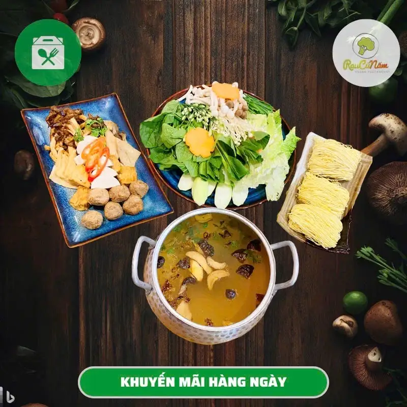 Lẩu nấm chay - 225.000 ₫ tại Chay Rau Củ Nấm Vegan - Lê Văn Lương
