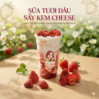 Hình ảnh Sữa Dâu Sấy Kem Cheese